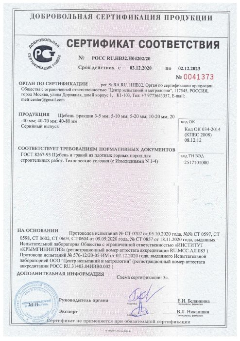 Сертификат на розовый мрамор в Пятигорске 